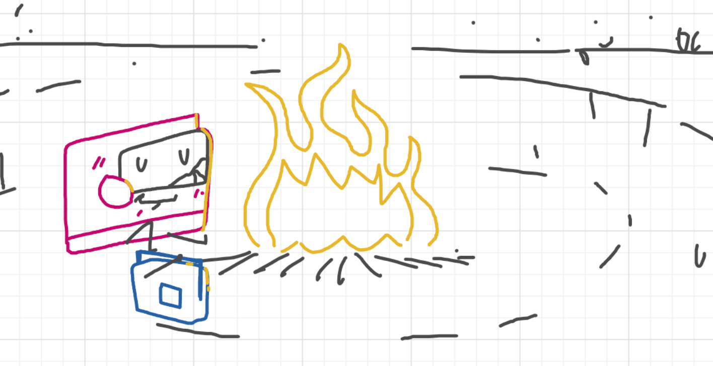 A panel from I've Been Everywhere, Man, episode nine of the Board Boards object show by Furretwalk/WalkingFurret.